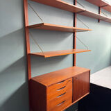 Unité murale modulaire en teck vintage scandinave “Veggen De Luxe”, Norvège