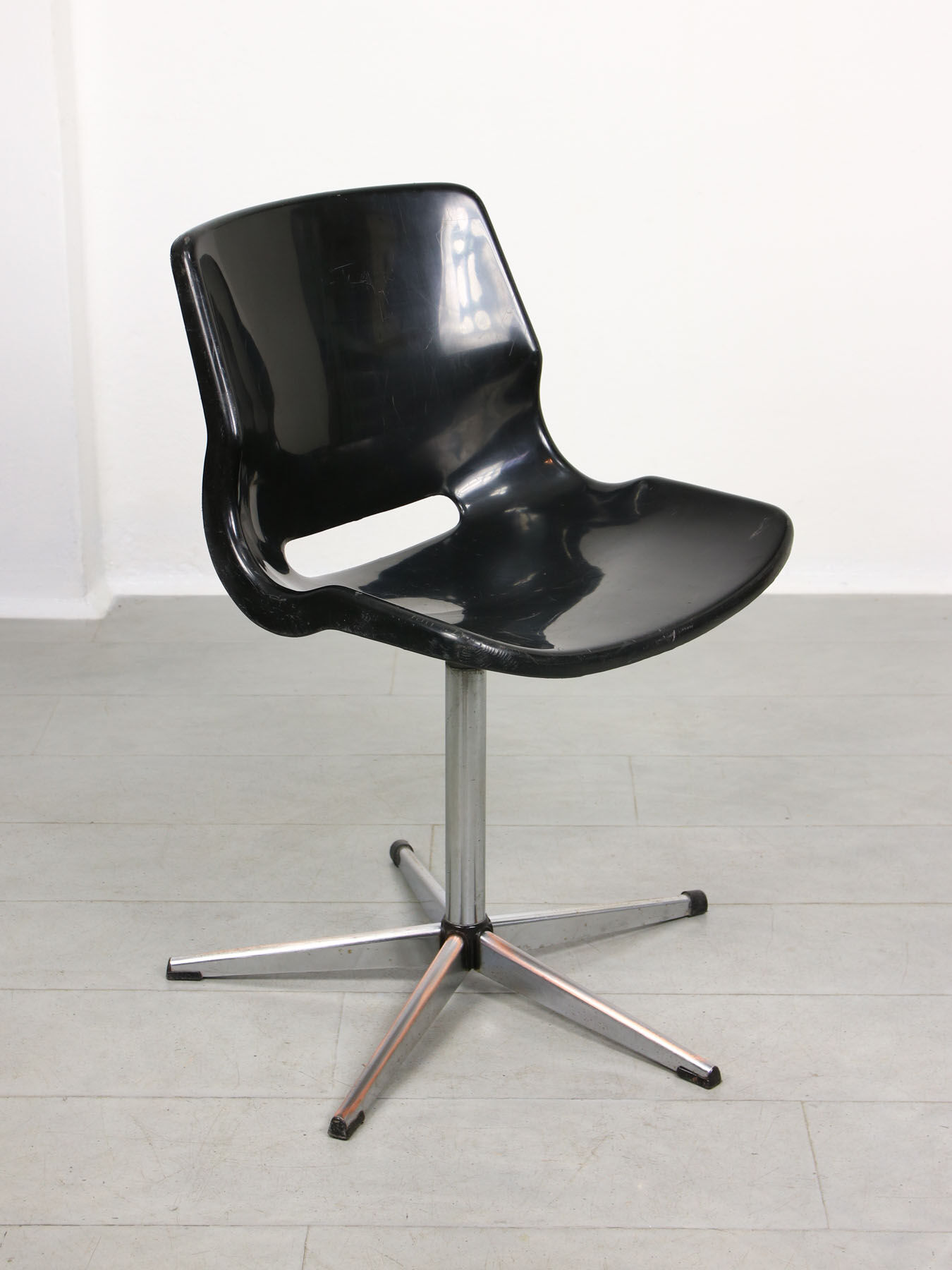 Black Overman Office Swivel Chair by Svante Schoblom from Sweden, 1970s