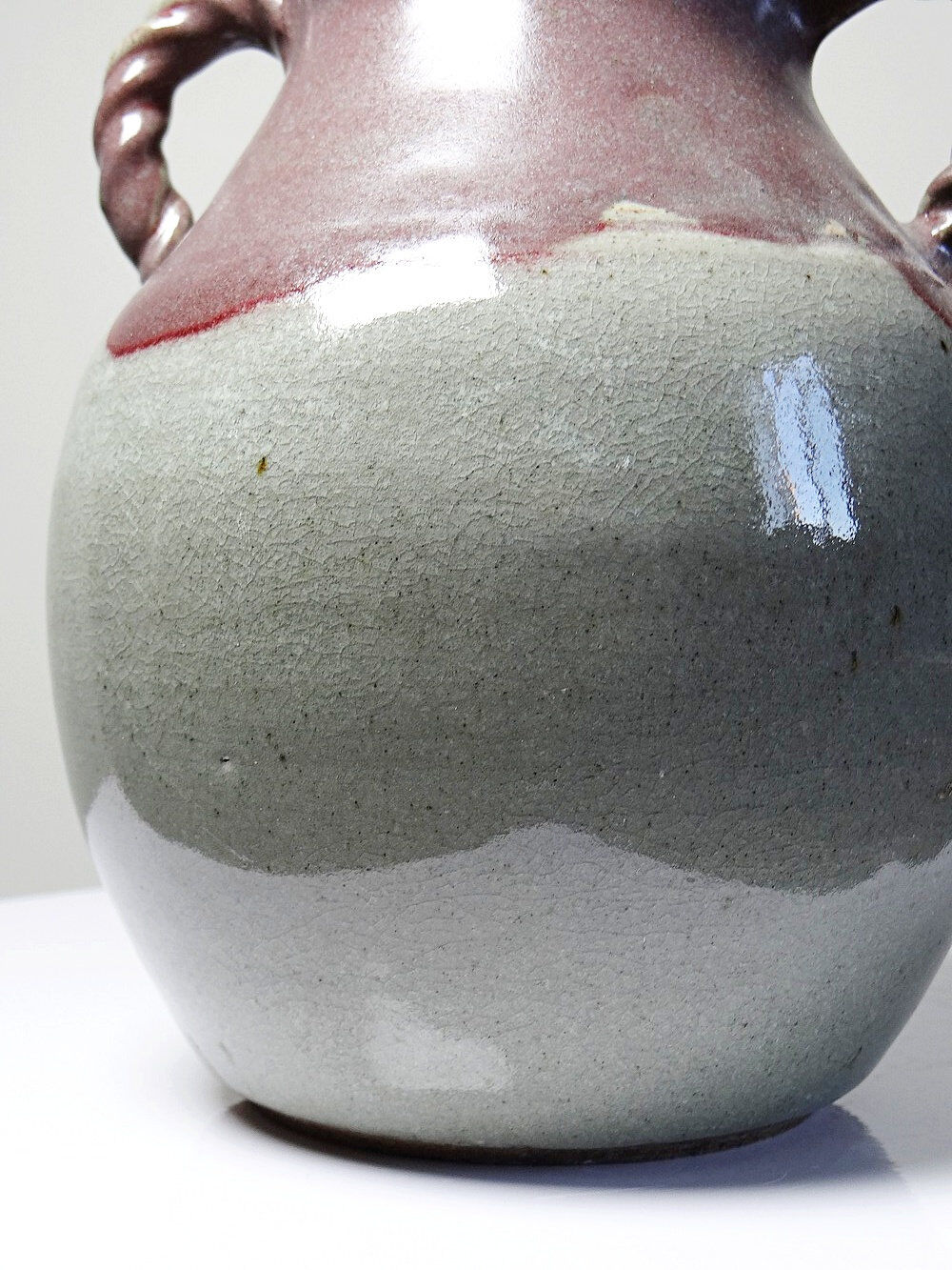 Vase studio pottery Milly Finn UK vintage 60s-70s stoneware