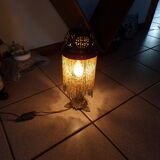 Bedside lamp bronze and brass