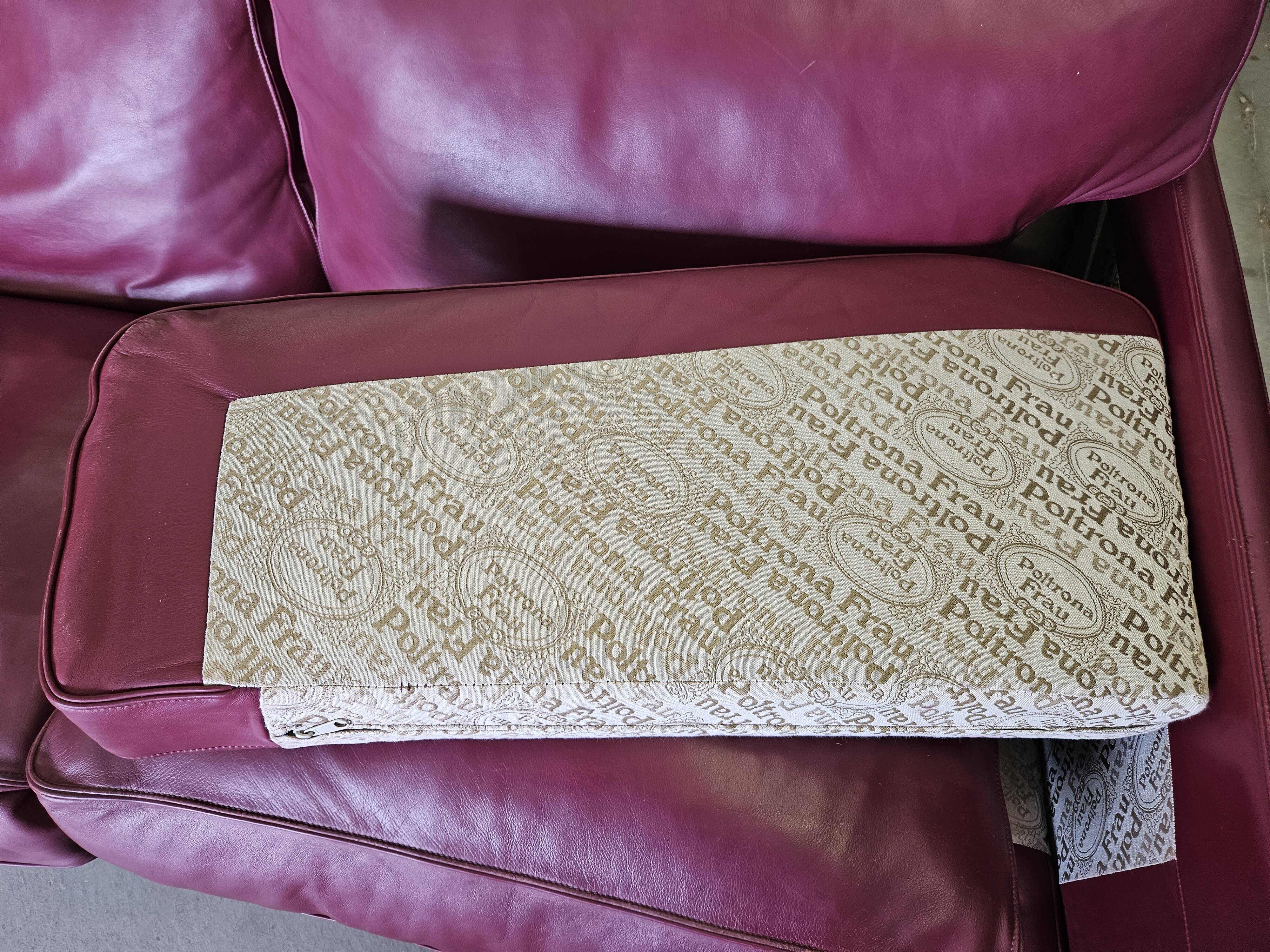 Canapé d'angle modulable Socrates en cuir bordeaux par Poltrona Frau, 1970