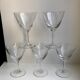 Set of 5 engraved wine glasses star model 50s