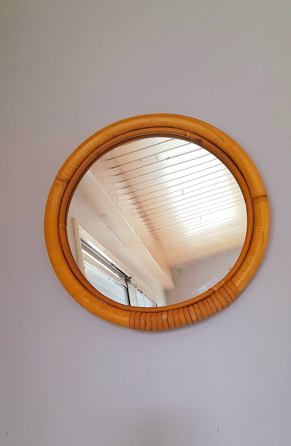 Rattan mirror 60s