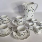 Pillivuyt & Cie breakfast service – 1900, 13 pieces, floral model
