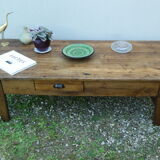 Old country coffee table in walnut