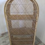 Étagère en osier vintage