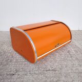 Vintage orange bread box 1970
