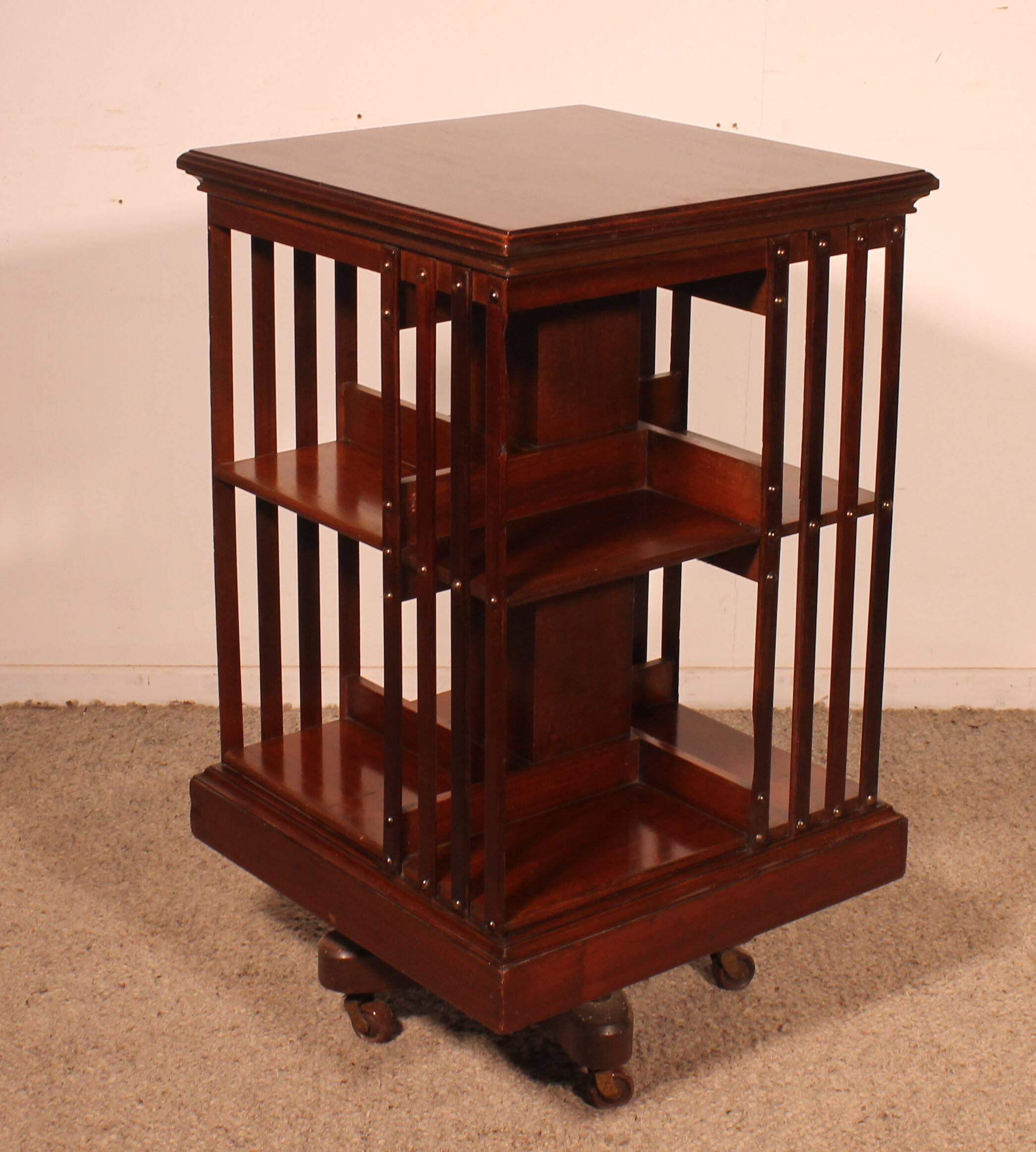 Revolving Bookcase with Iron Base - 19th Century