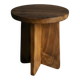 NALA side table stool in hand-carved solid recycled teak