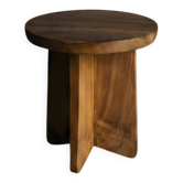 NALA side table stool in hand-carved solid recycled teak