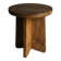 NALA side table stool in hand-carved solid recycled teak