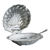 beurrier en inox en forme de coquillage