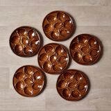 Set of 6 Saint-Clément oyster plates - 4589