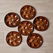 Lot de 6 assiettes à huîtres Saint-Clément- 4589