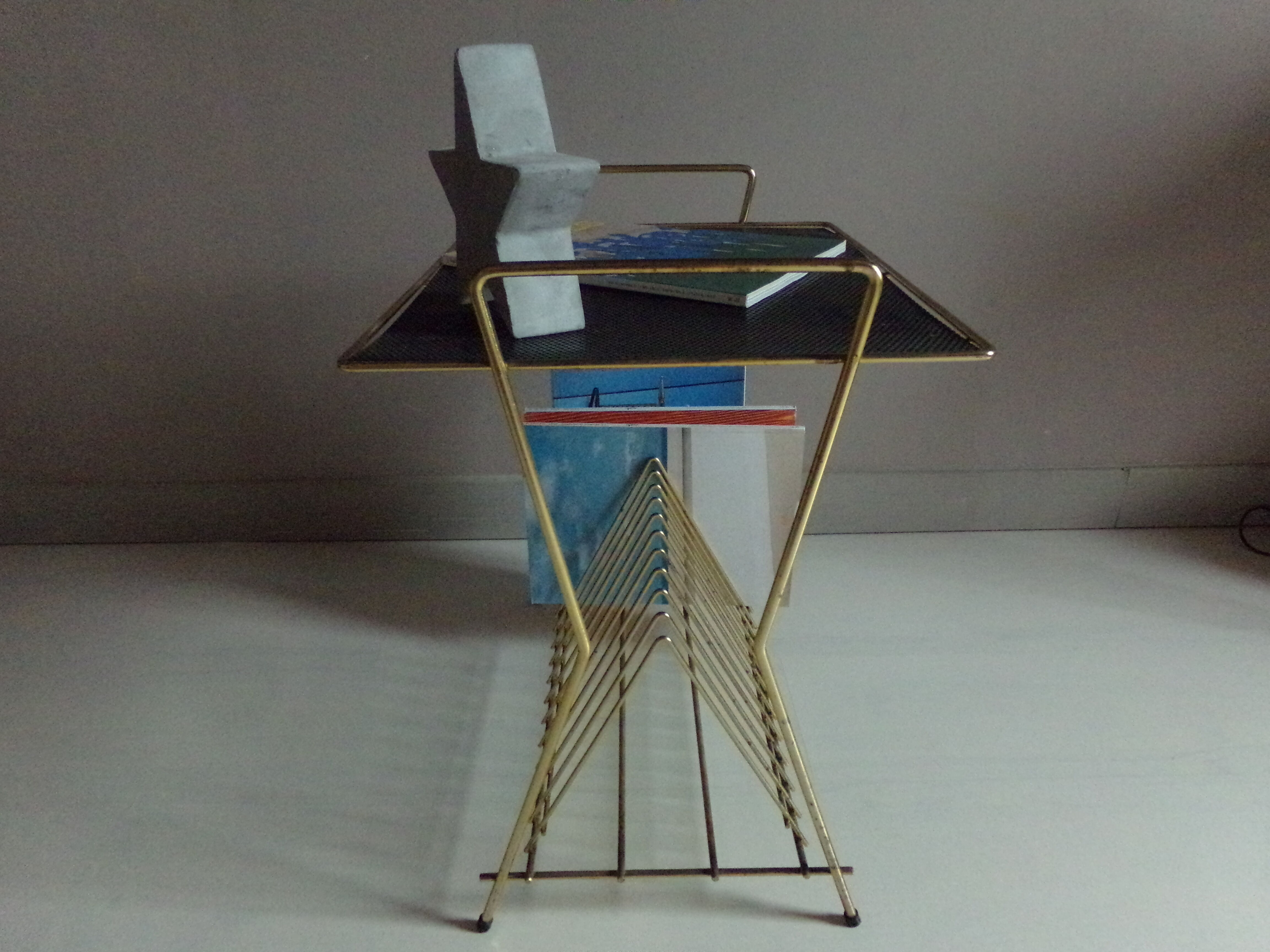 Vintage table 60s disc rack