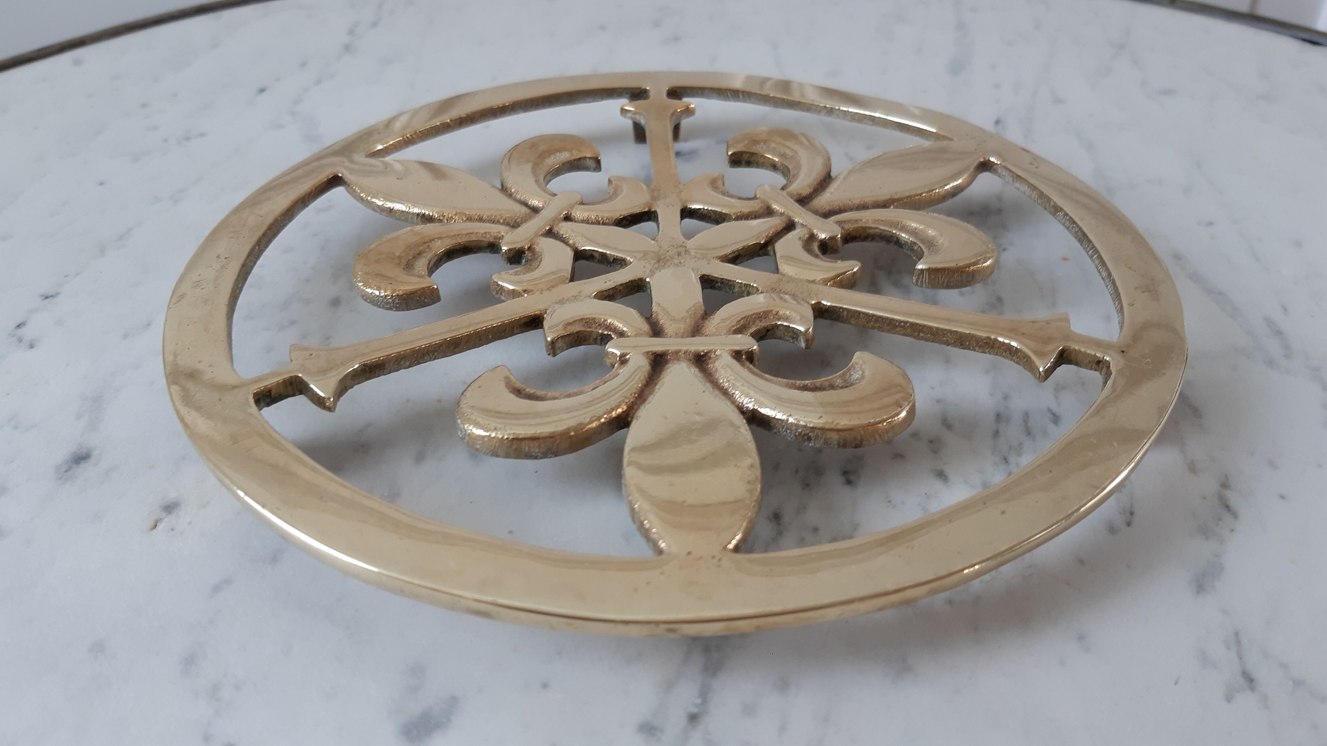 Solid brass table mat 50s