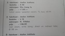 Vintage 50-60s Dutch design white floor lamp by H. Fillekes for Artiforte black base