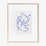 The feather mask — original painting in limited edition by Deleine