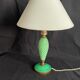 Floor lamp.old green opaline glass