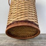 Vintage rattan umbrella stand
