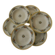 Lot de 6 assiettes creuses Art Déco en faïence BOCH LA LOUVIERE