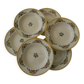 Set of 6 Art Deco earthenware soup plates BOCH LA LOUVIERE