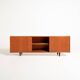 Danish teak sideboard with three sliding doors, 1960s/1970s