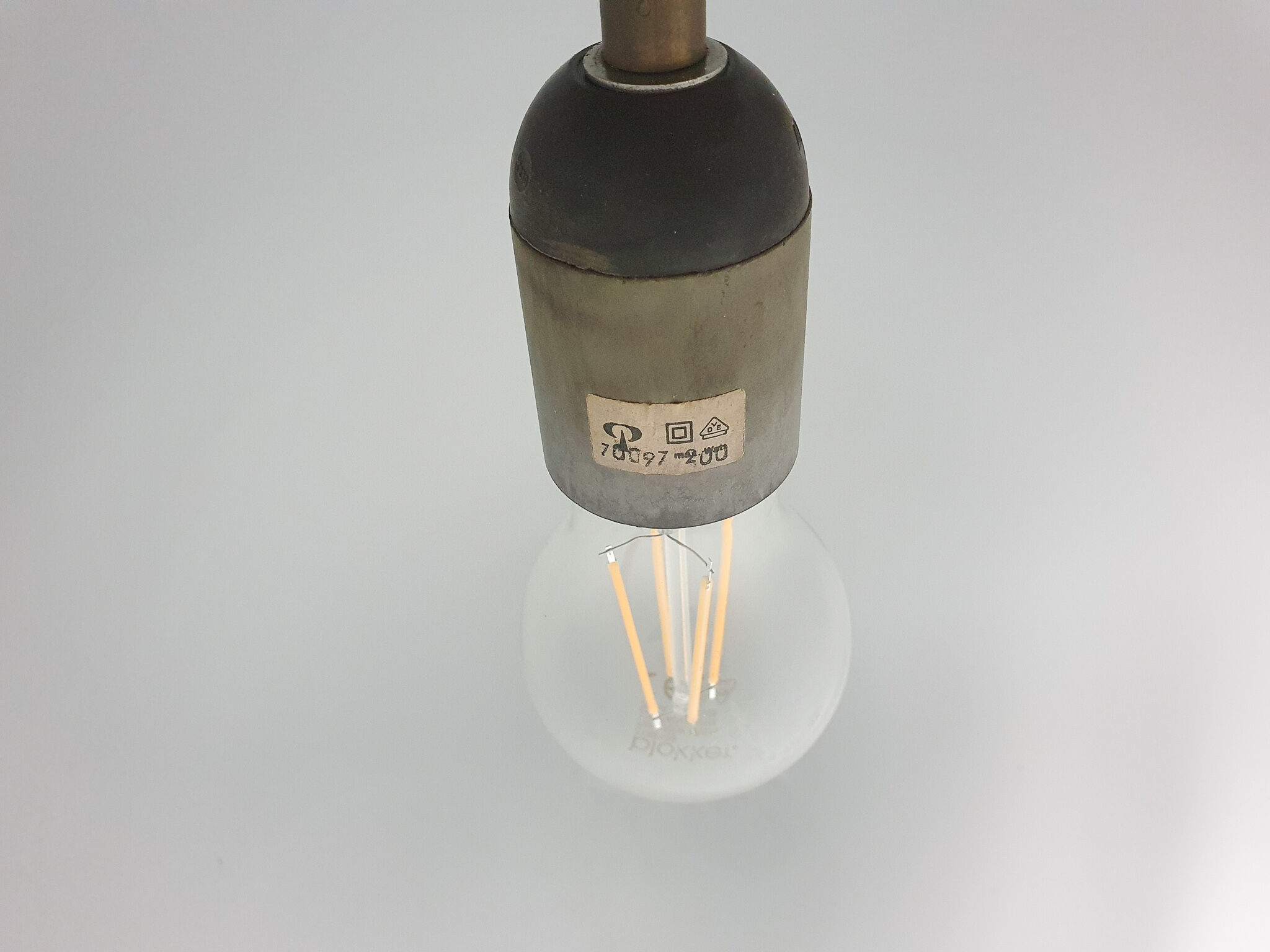 Peill and Putzler glass globe, pendant light, Germany 1970's