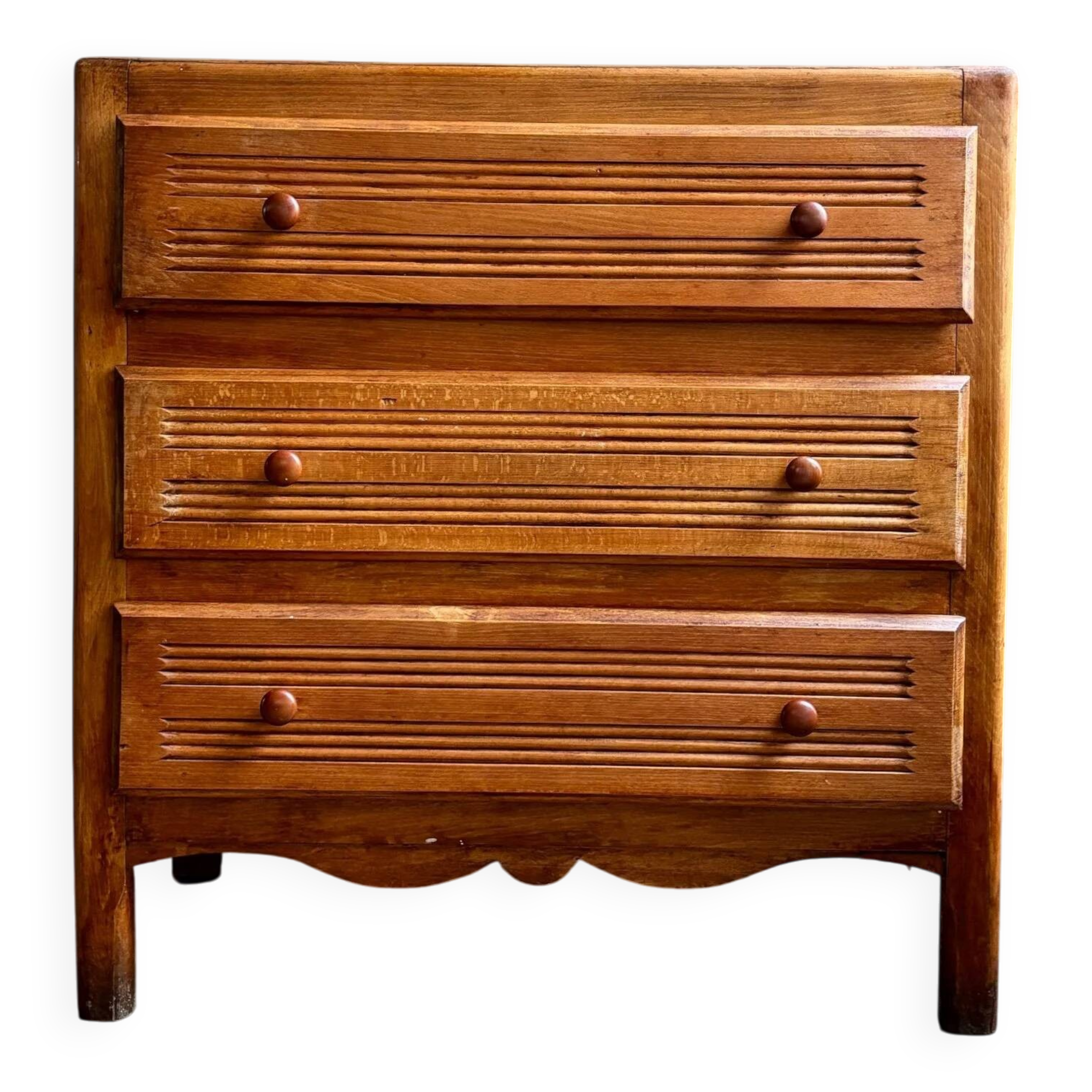 Dark wood 3-drawer chest of drawers