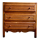 Dark wood 3-drawer chest of drawers
