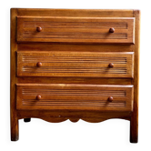 Dark wood 3-drawer chest of drawers