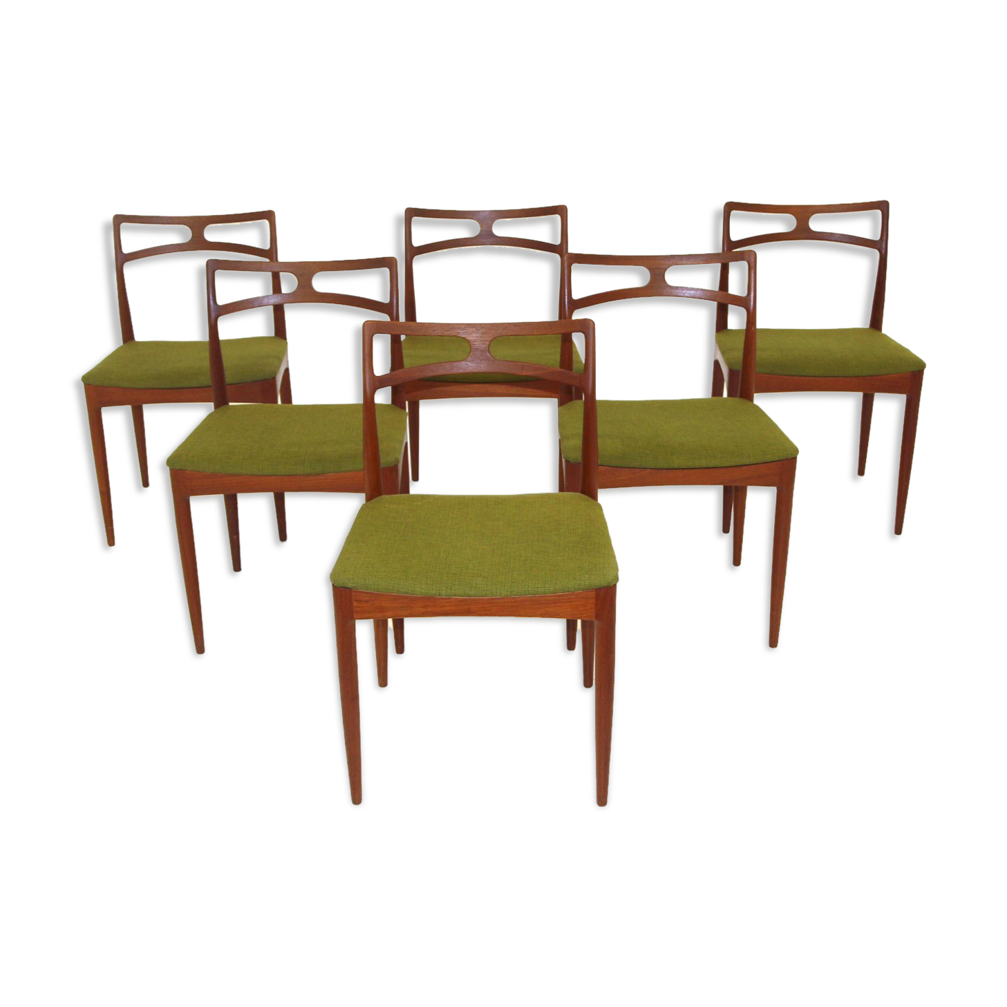 Set de 6 chaises en teck modèle 94, Johannes Andersen édition Linneberg, Danemark 1960