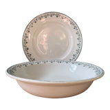 Set of 2 old dishes Moulin des Loups and Hamage, model "Georgette"
