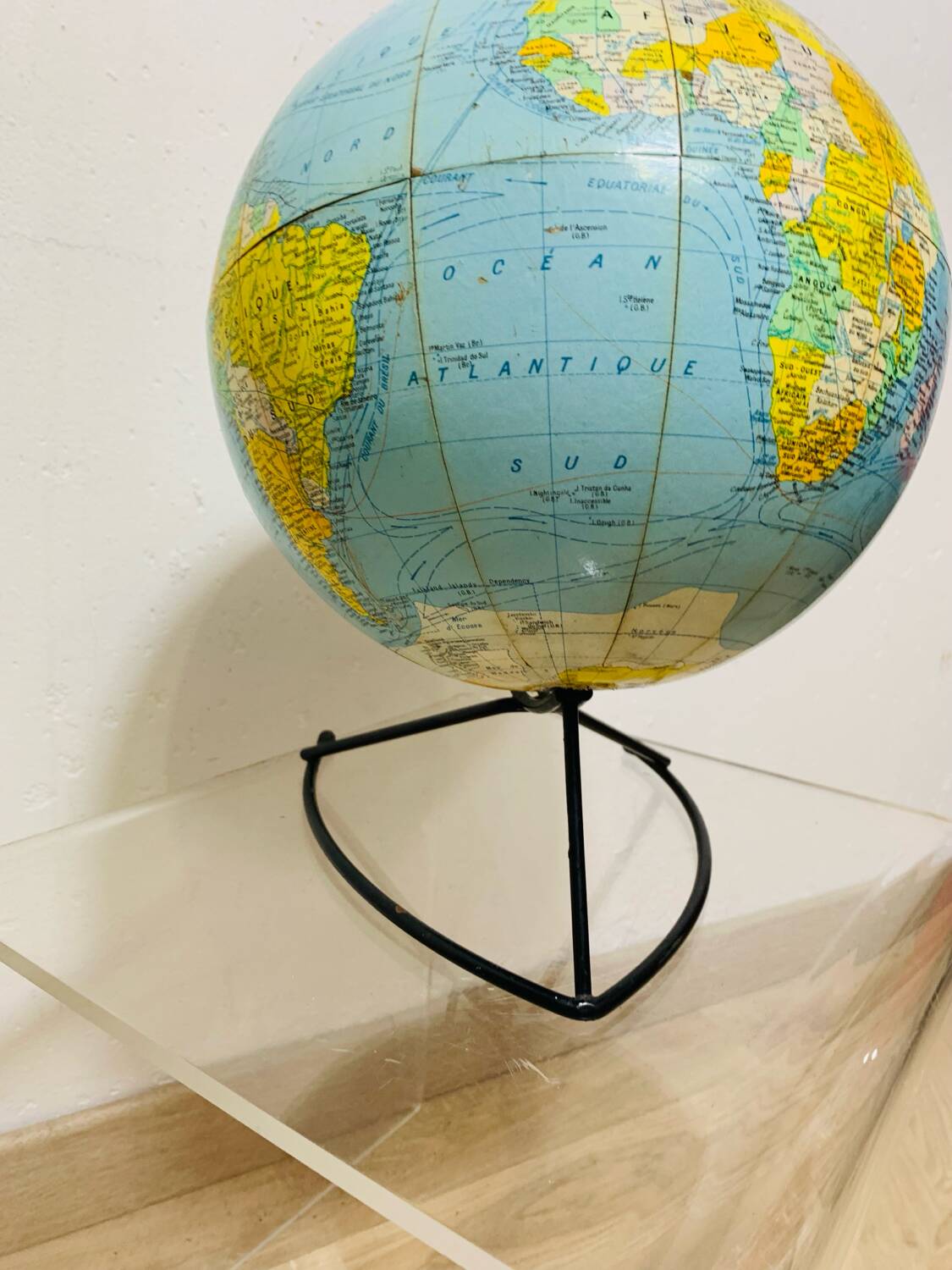 Globe terrestre Girard et Barrere