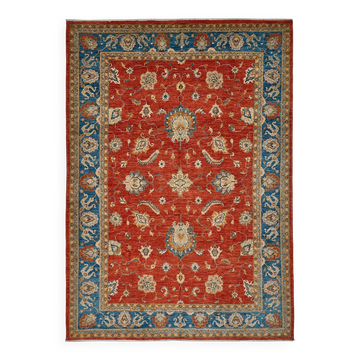 Turkish Handknotted Wool Oushak Rug 207 cm x 295 cm