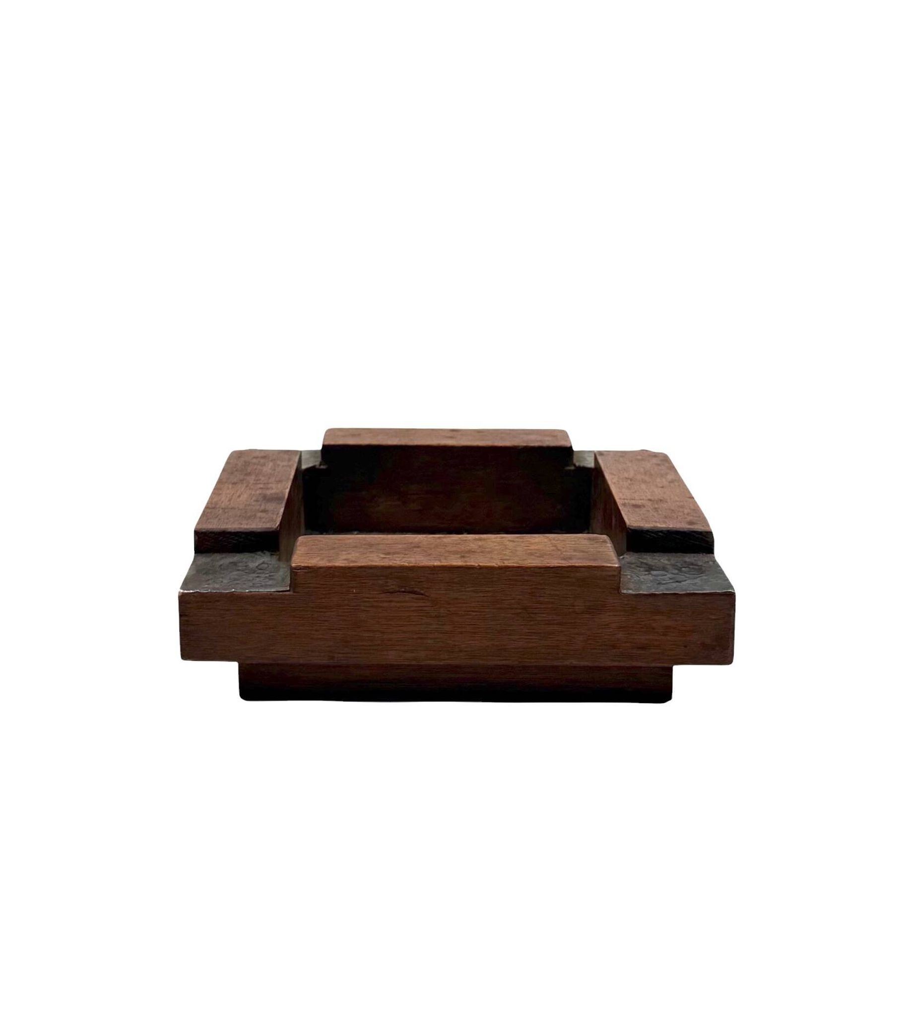 Mid-century rare Smoking Set, ashtray and cigars box, Italy 1950s