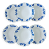 Set of 6 Boch oak leaf soup plates