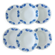 6 assiettes creuses Boch feuilles de chêne
