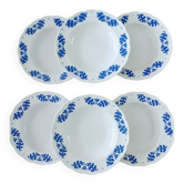 Set of 6 Boch oak leaf soup plates