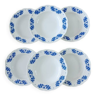 Set of 6 Boch oak leaf soup plates