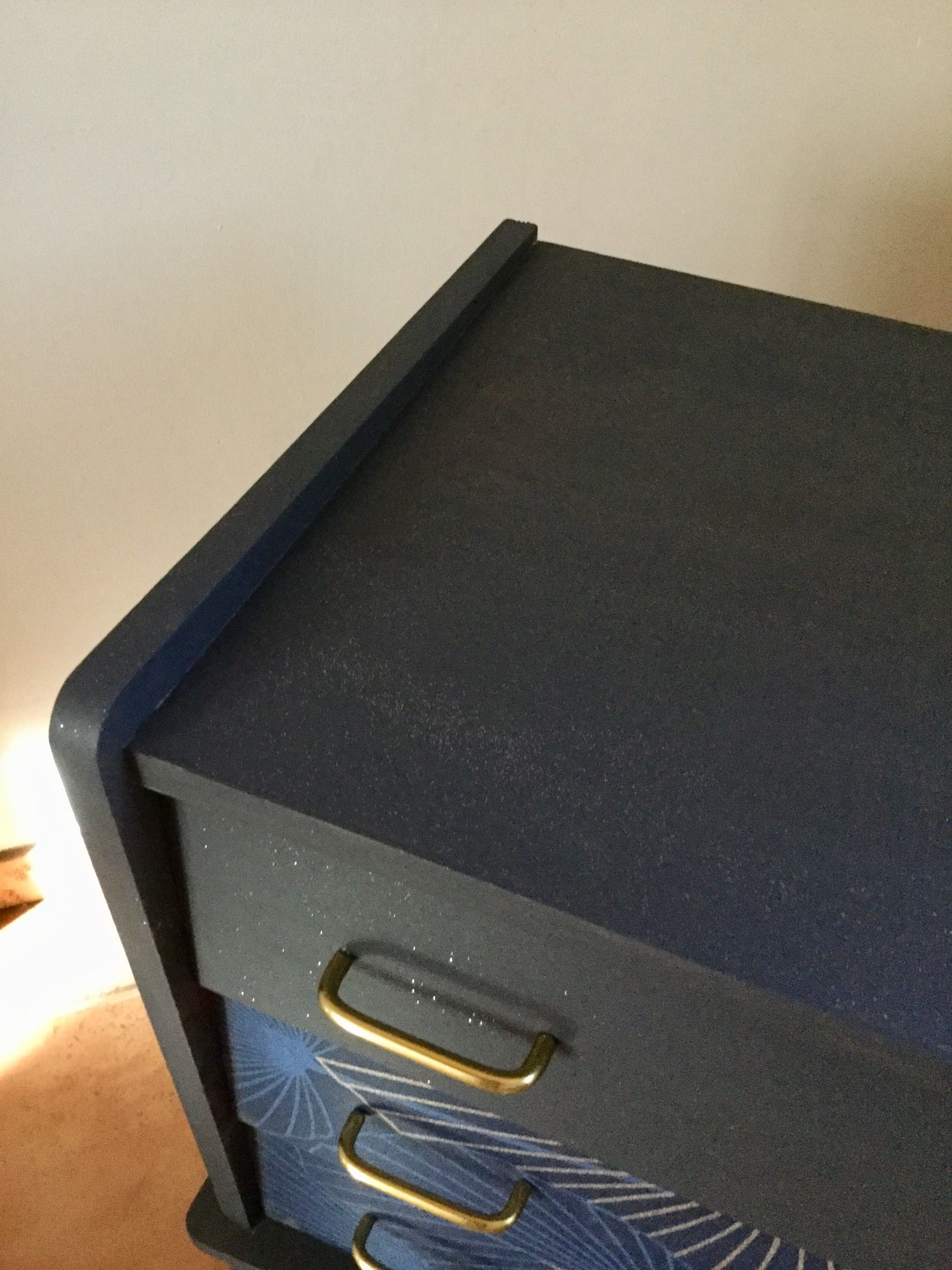 Black vintage chest of drawers