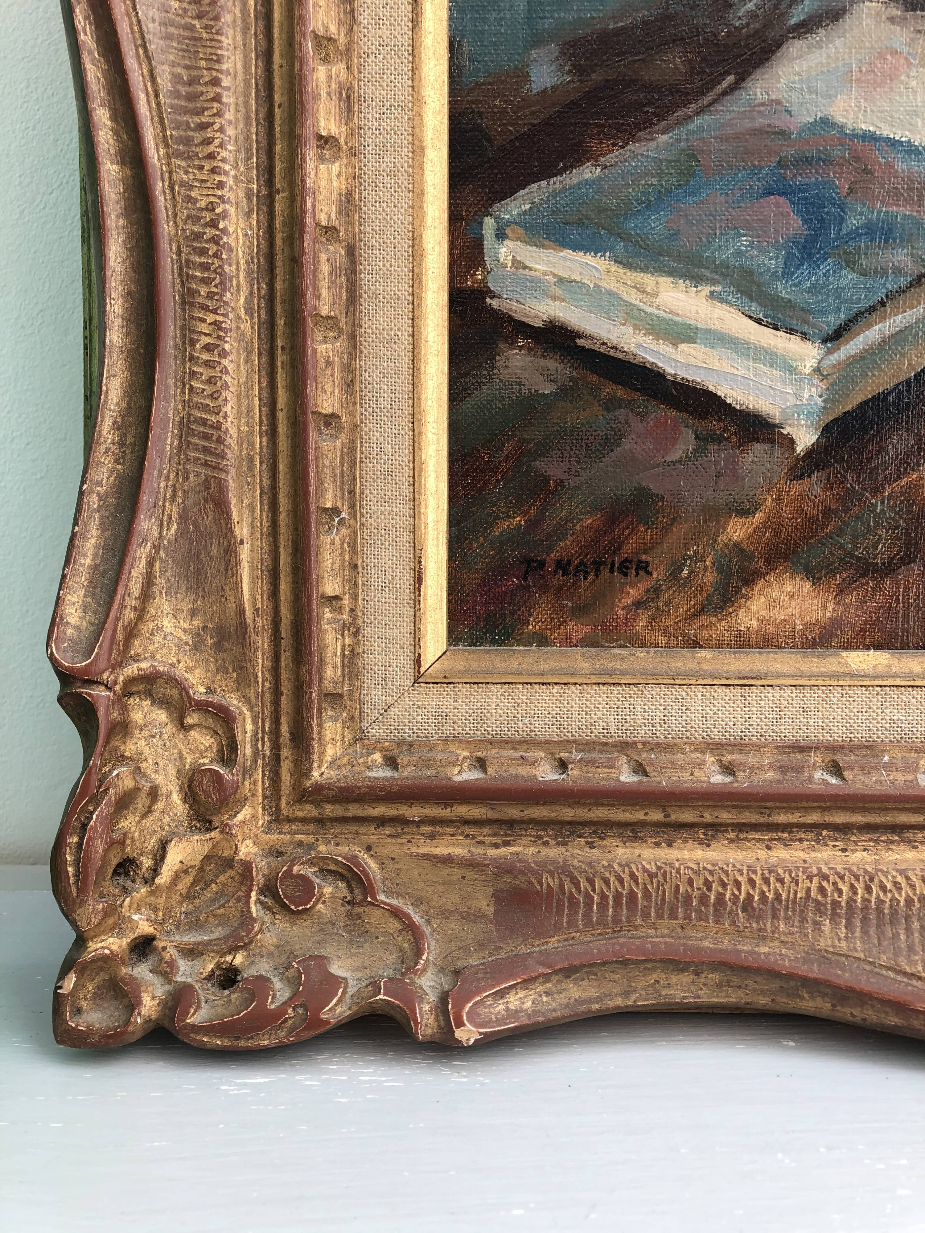 Still life bouquet of flowers oil painting