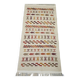 Hand-woven margoum rug in natural wool