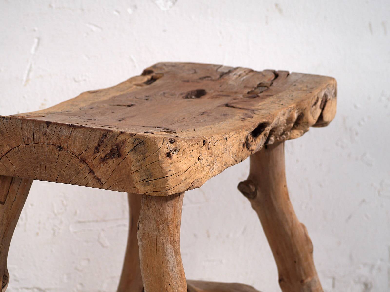Antique stool in wabi-sabi style (c.1900) #3