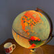World map lamp Scan-globe Denmark vintage 1972 swivel & tiltable