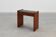 Art Deco Walnut Stool with Leather Seat, Belgium ca. 1925