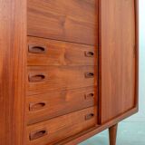 XL HP Hansen Scandinavian Design Teak Wooden Highboard Credenza Denmark 60s