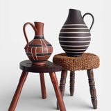 Mid-Century Modern Terracotta Pitcher by AKRU, West Germany, 1950s