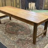 Table de ferme 19ème en sapin et châtaignier