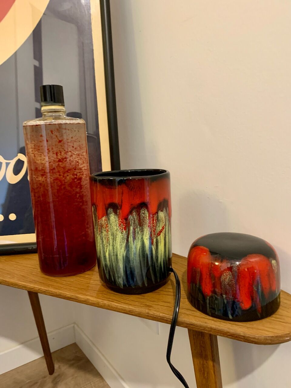 Vintage Vallauris ceramic lava lamp